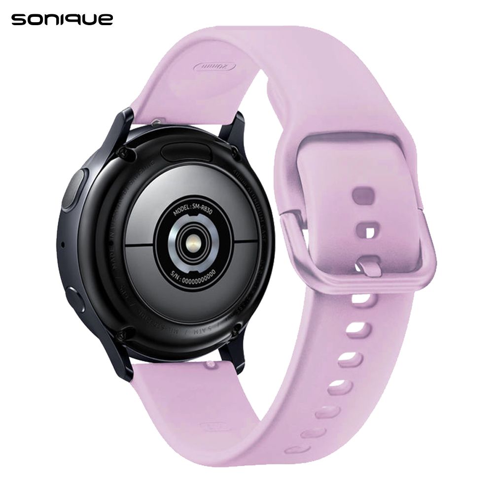 Λουράκι Σιλικόνης Universal Soft Band Sonique 20mm για Samsung, Huawei, Amazfit, Xiaomi, Honor Βιολετί