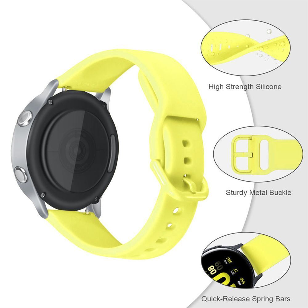 Λουράκι Σιλικόνης Universal Soft Band Sonique 20mm για Samsung, Huawei, Amazfit, Xiaomi, Honor Κίτρινο