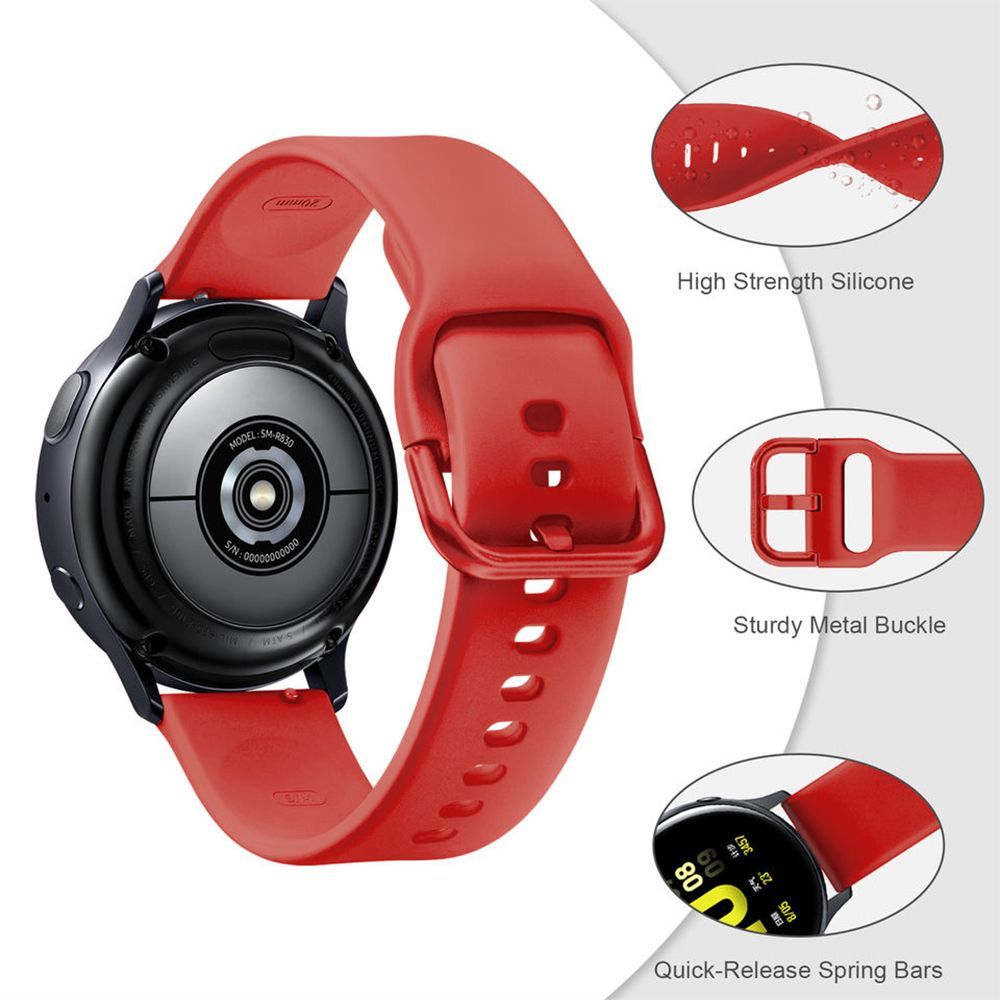 Λουράκι Σιλικόνης Universal Soft Band Sonique 20mm για Samsung, Huawei, Amazfit, Xiaomi, Honor Κόκκινο