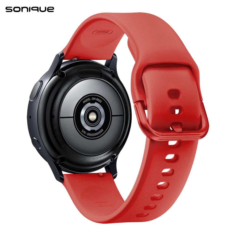 Λουράκι Σιλικόνης Universal Soft Band Sonique 20mm για Samsung, Huawei, Amazfit, Xiaomi, Honor Κόκκινο