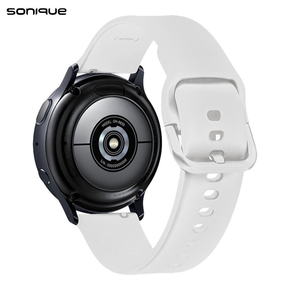 Λουράκι Σιλικόνης Universal Soft Band Sonique 20mm για Samsung, Huawei, Amazfit, Xiaomi, Honor Λευκό
