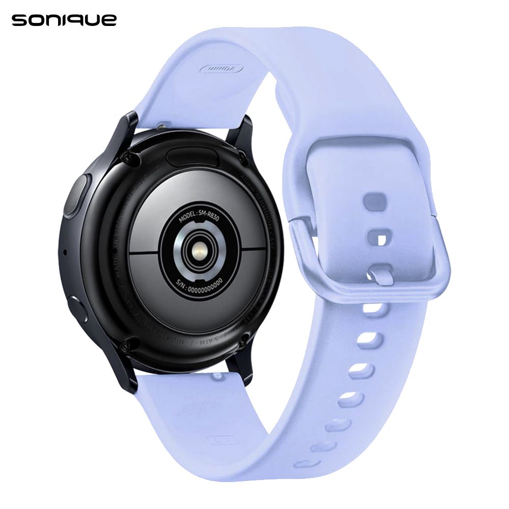 Λουράκι Σιλικόνης Universal Soft Band Sonique 20mm για Samsung, Huawei, Amazfit, Xiaomi, Honor Λιλά