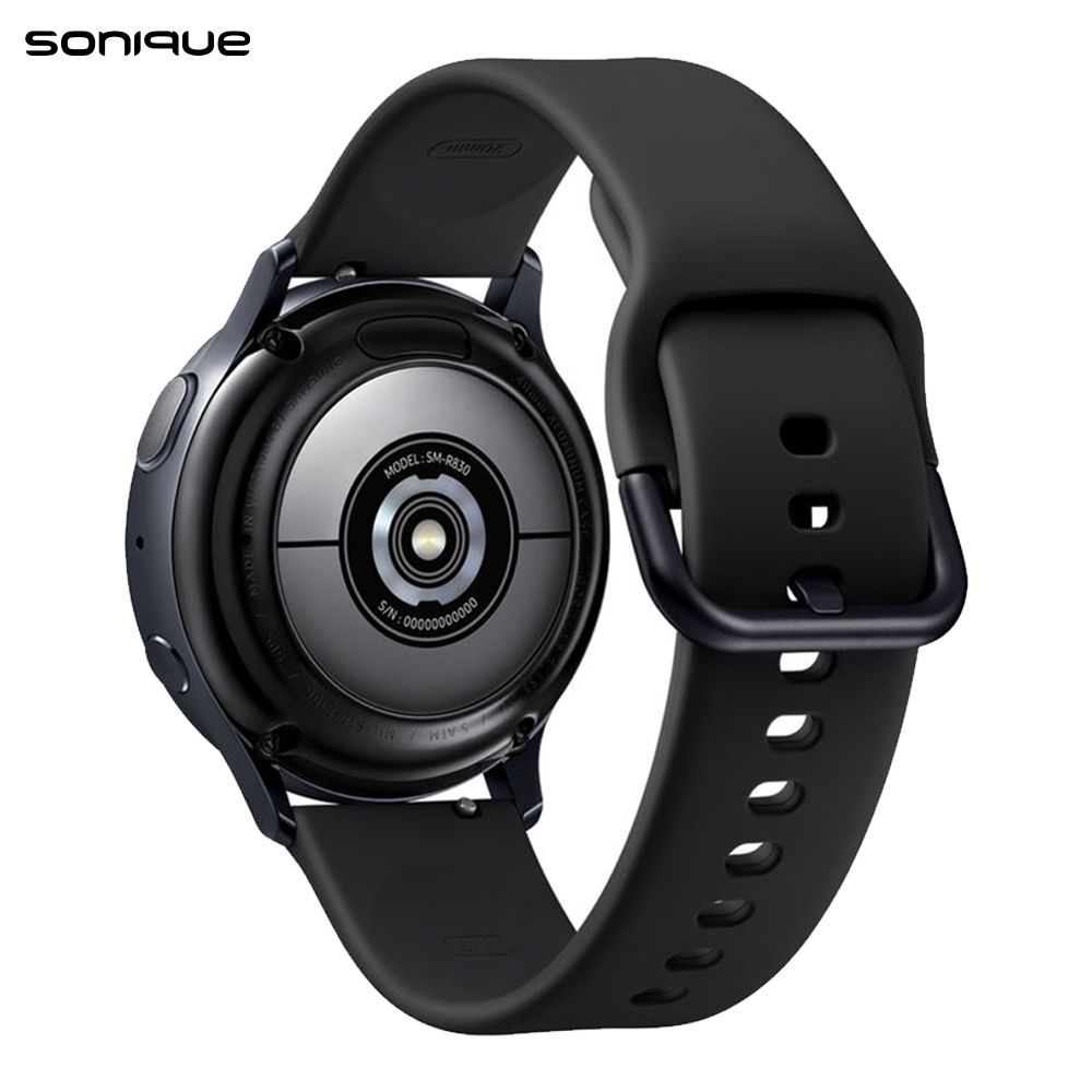 Λουράκι Σιλικόνης Universal Soft Band Sonique 20mm για Samsung, Huawei, Amazfit, Xiaomi, Honor Μαύρο