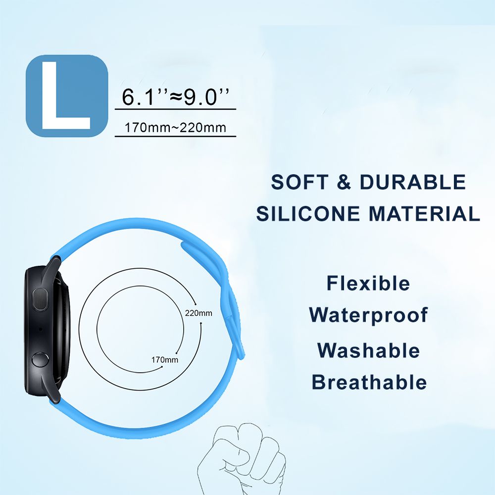 Λουράκι Σιλικόνης Universal Soft Band Sonique 20mm για Samsung, Huawei, Amazfit, Xiaomi, Honor Μπλε Σκούρο