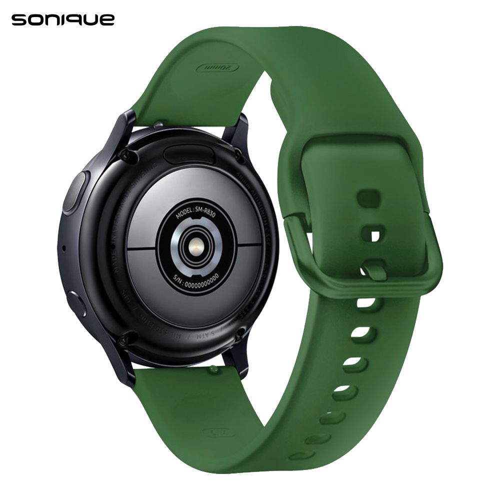 Λουράκι Σιλικόνης Universal Soft Band Sonique 20mm για Samsung, Huawei, Amazfit, Xiaomi, Honor Χακί