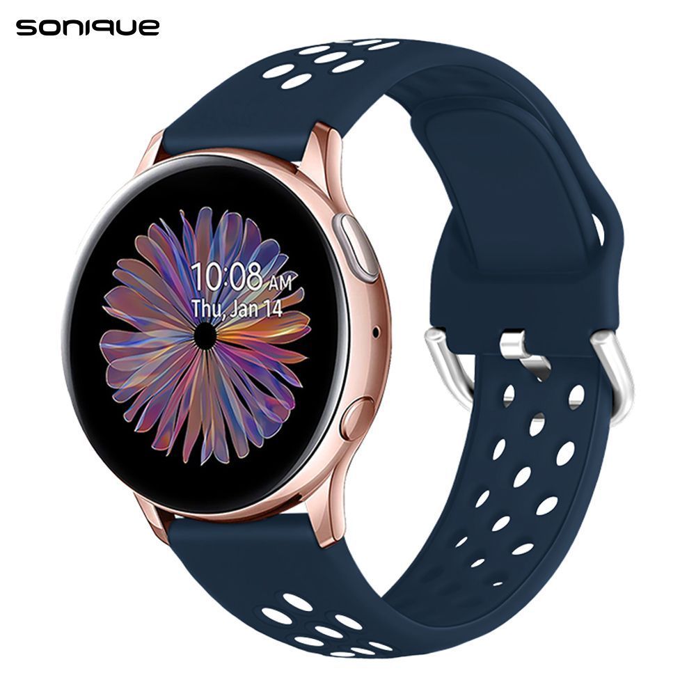 Λουράκι Σιλικόνης Universal Sport Band Sonique 20mm για Samsung, Huawei, Amazfit, Xiaomi, Honor Μπλε Σκούρο