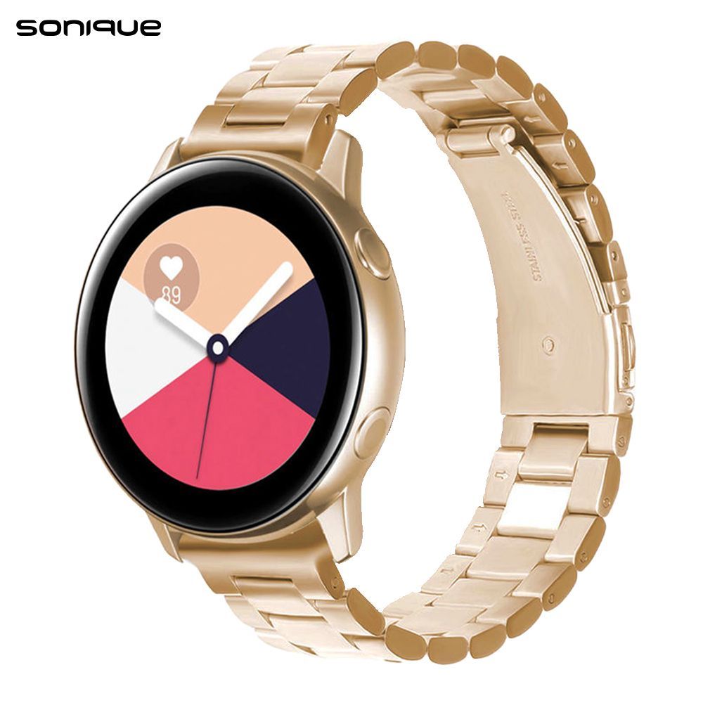 Λουράκι Stainless Steel Bracelet Sonique Classic 22mm για Samsung, Huawei, Amazfit, Xiaomi, Honor Ροζ Χρυσό