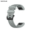 Λουράκι Σιλικόνης Stripe Dot Band Sonique 20mm για Garmin Fenix 7S/5S/5S Plus/6S/6S Pro/instinct 2S Γκρι