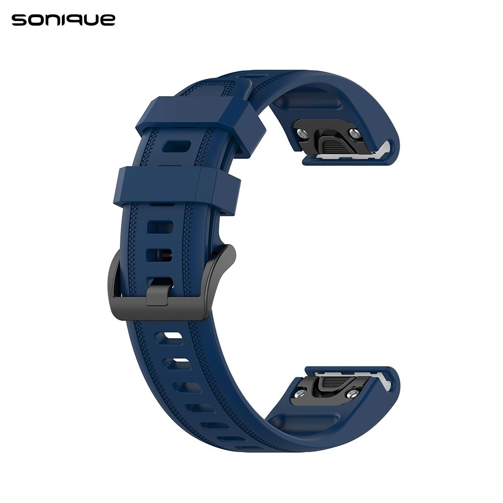 Λουράκι Σιλικόνης Stripe Dot Band Sonique 20mm για Garmin Fenix 7S/5S/5S Plus/6S/6S Pro/instinct 2S Μπλε Σκούρο