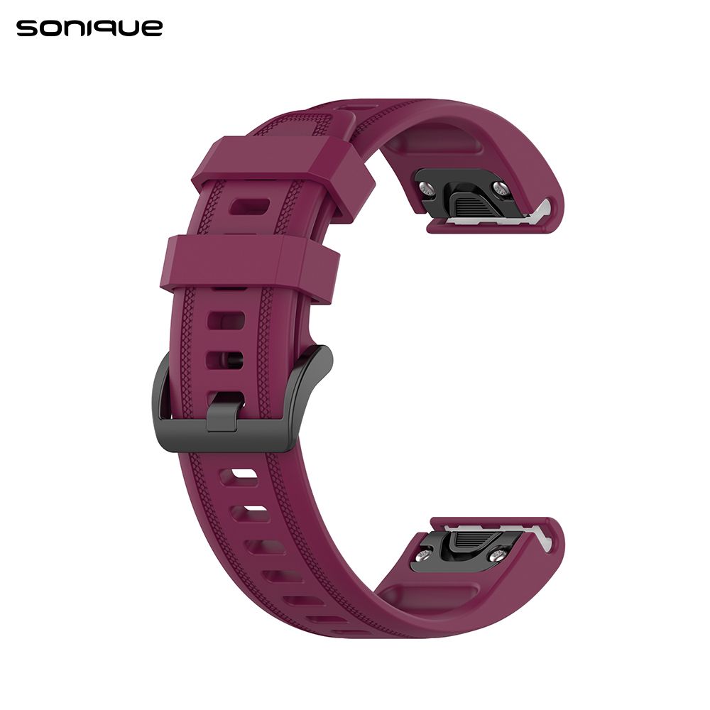 Λουράκι Σιλικόνης Stripe Dot Band Sonique 20mm για Garmin Fenix 7S/5S/5S Plus/6S/6S Pro/instinct 2S Μπορντό