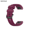 Λουράκι Σιλικόνης Stripe Dot Band Sonique 20mm για Garmin Fenix 7S/5S/5S Plus/6S/6S Pro/instinct 2S Μπορντό