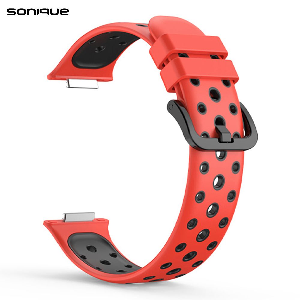 Λουράκι Σιλικόνης Sport Band Sonique για Huawei Fit 2 Active Κόκκινο/Μαύρο