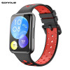Λουράκι Σιλικόνης Sport Band Sonique για Huawei Fit 2 Active Μαύρο / Κόκκινο