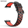 Λουράκι Σιλικόνης Sport Band Sonique για Huawei Fit 2 Active Μαύρο / Κόκκινο
