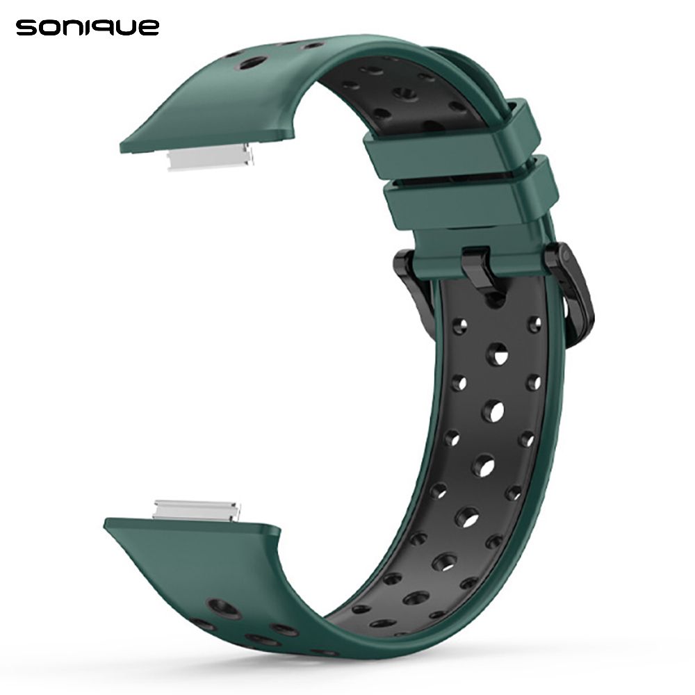 Λουράκι Σιλικόνης Sport Band Sonique για Huawei Fit 2 Active Πράσινο Σκούρο/Μαύρο