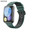 Λουράκι Σιλικόνης Sport Band Sonique για Huawei Fit 2 Active Πράσινο Σκούρο/Μαύρο