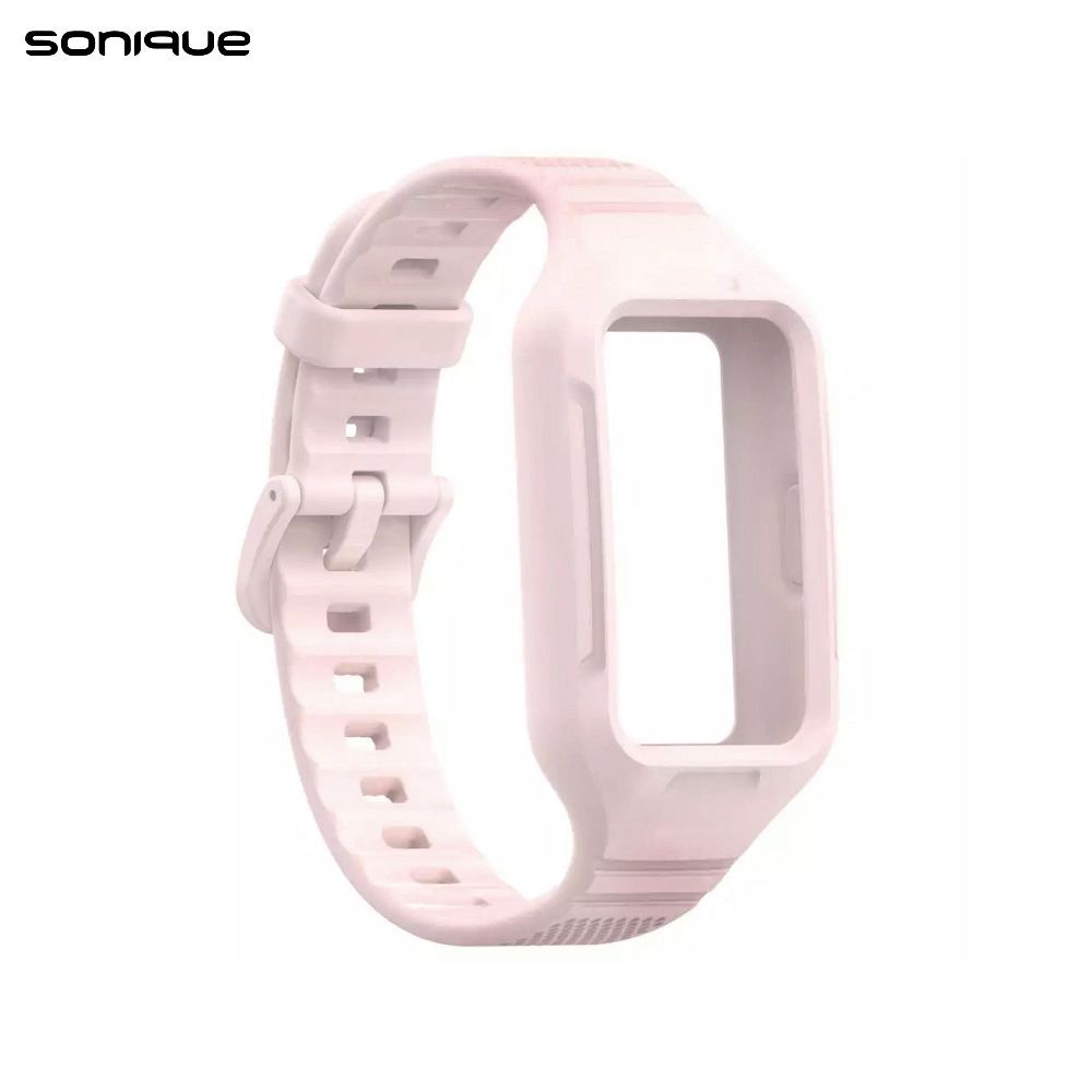 Λουράκι Σιλικόνης Dot Band Sonique για Huawei Band 6 / Huawei Band 7 Ροζ