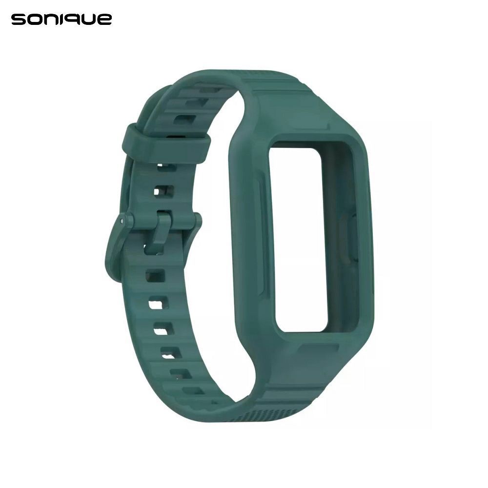 Λουράκι Σιλικόνης Dot Band Sonique για Huawei Band 6 / Huawei Band 7 Πράσινο Σκούρο