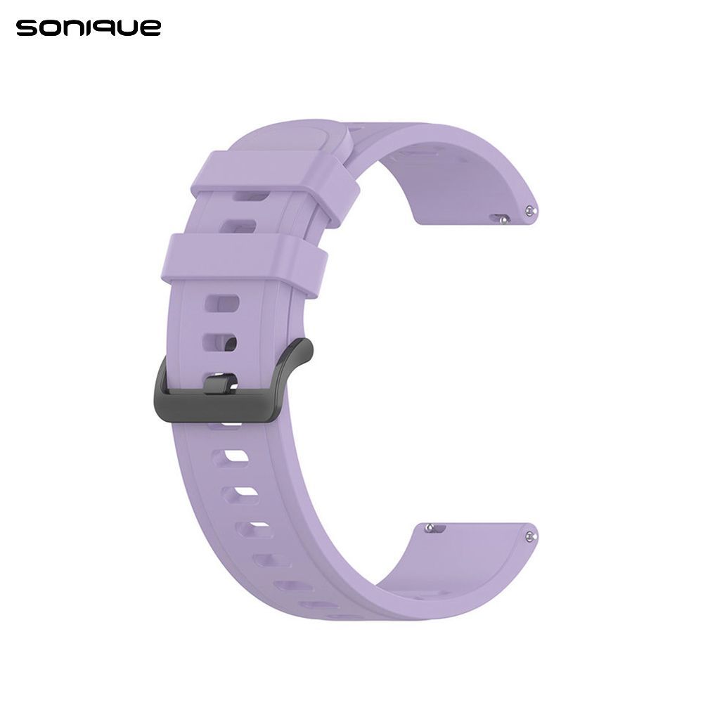 Λουράκι Σιλικόνης Soft Band Sonique 22mm για Amazfit GTR 3/ GTR 4/ GTR 47mm/GTR 3 pro/GTR 2e/GTR 2/3 Stratos/2 Stratos Μωβ Ανοιχτό