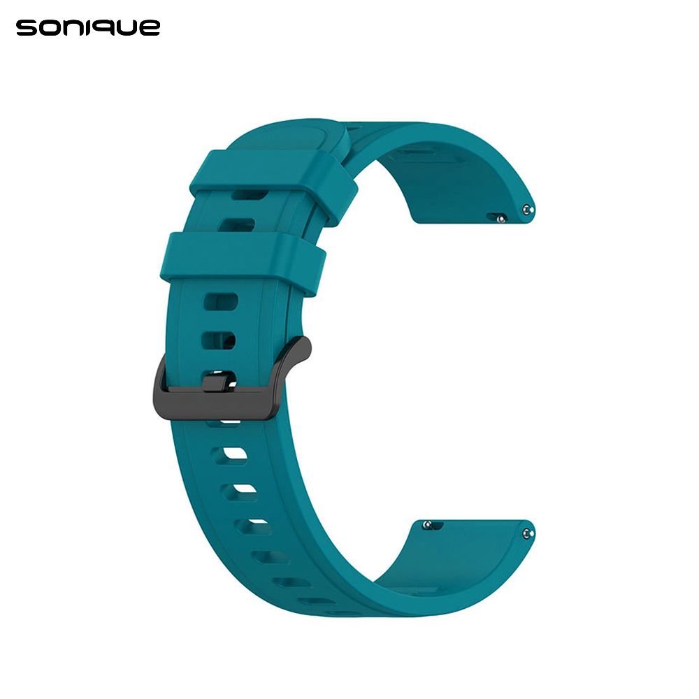 Λουράκι Σιλικόνης Soft Band Sonique 22mm για Amazfit GTR 3/ GTR 4/ GTR 47mm/GTR 3 pro/GTR 2e/GTR 2/3 Stratos/2 Stratos Πετρόλ