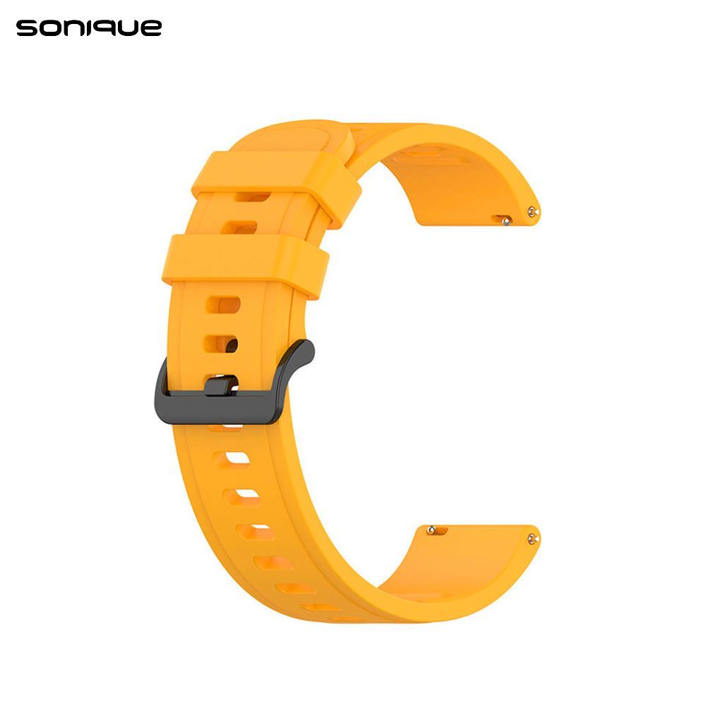 Λουράκι Σιλικόνης Soft Band Sonique 22mm για Amazfit GTR 3/ GTR 4/ GTR 47mm/GTR 3 pro/GTR 2e/GTR 2/3 Stratos/2 Stratos Πορτοκαλί Ανοιχτό