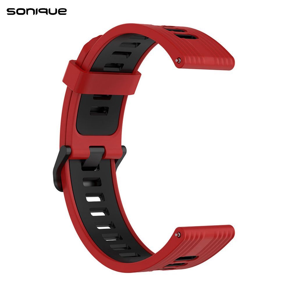 Λουράκι Σιλικόνης Sport Band Sonique 22mm για Amazfit GTR 3/ GTR 4/ GTR 47mm/GTR 3 pro/GTR 2e/GTR 2/3 Stratos/2 Stratos Κόκκινο/Μαύρο