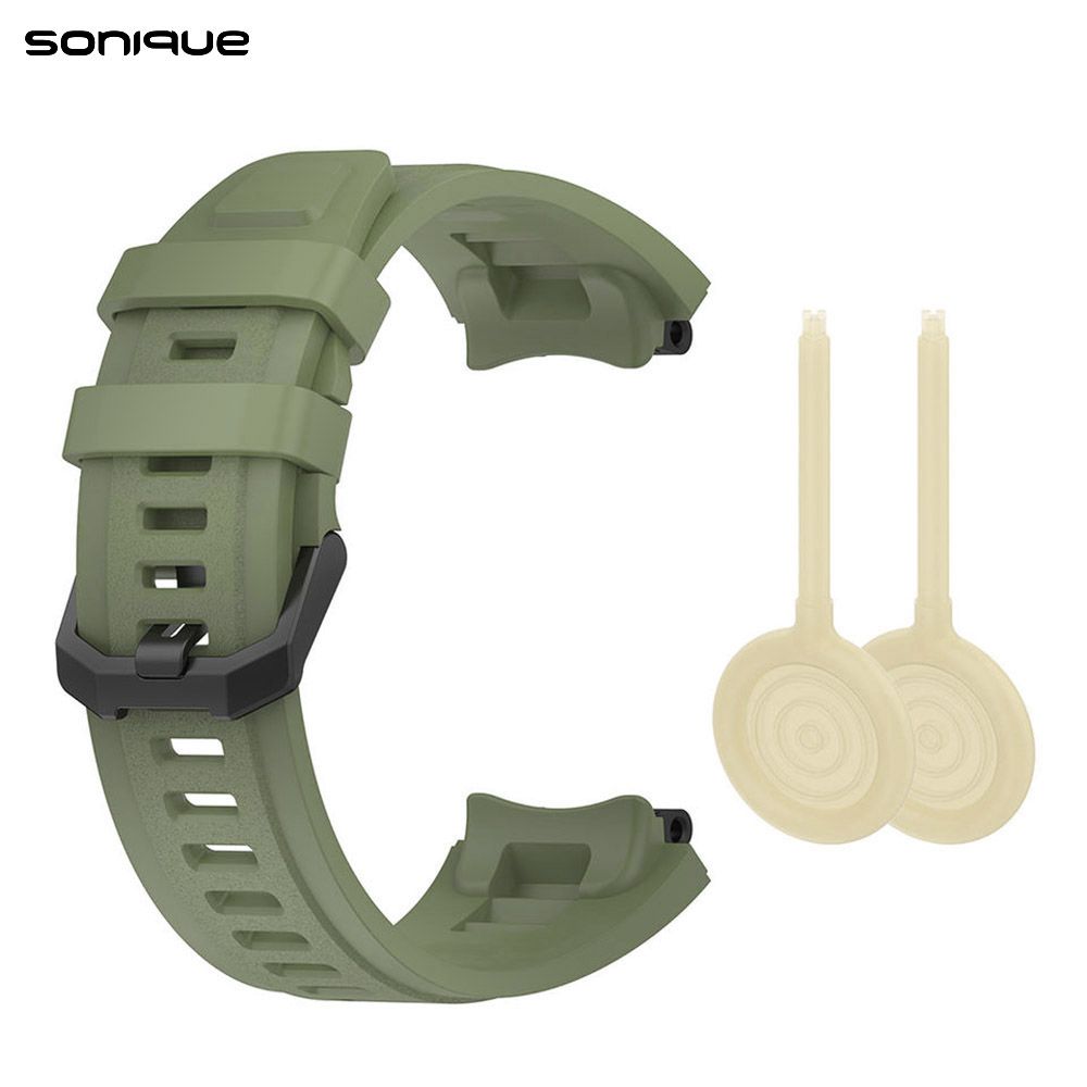 Λουράκι Σιλικόνης Smooth Band Sonique για Amazfit T-Rex 2 Χακί
