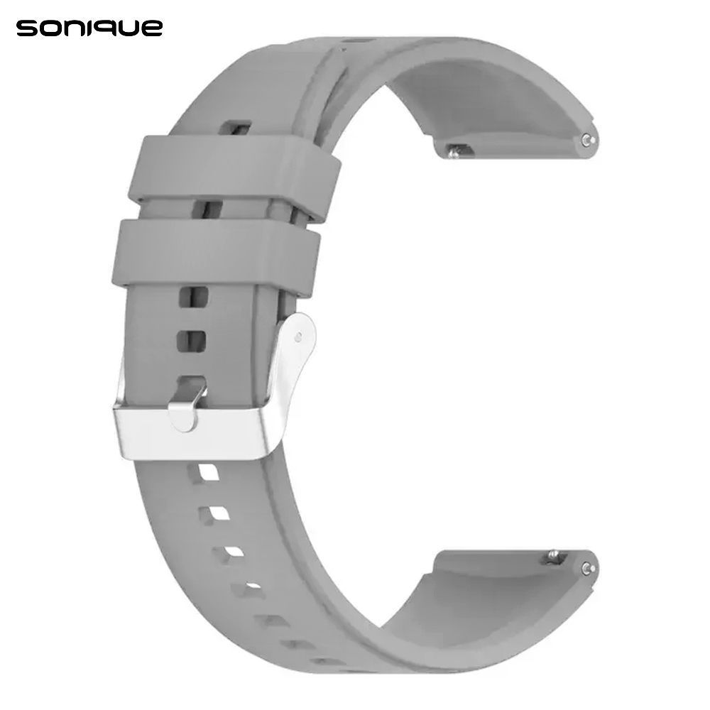 Λουράκι Σιλικόνης Smooth Band Sonique 22mm για Huawei Watch GT3/GT3 Pro 46mm/ GT2/GT2 Pro 46mm/ GT 42mm/46mm/GT 2e/3/3 Pro Γκρι