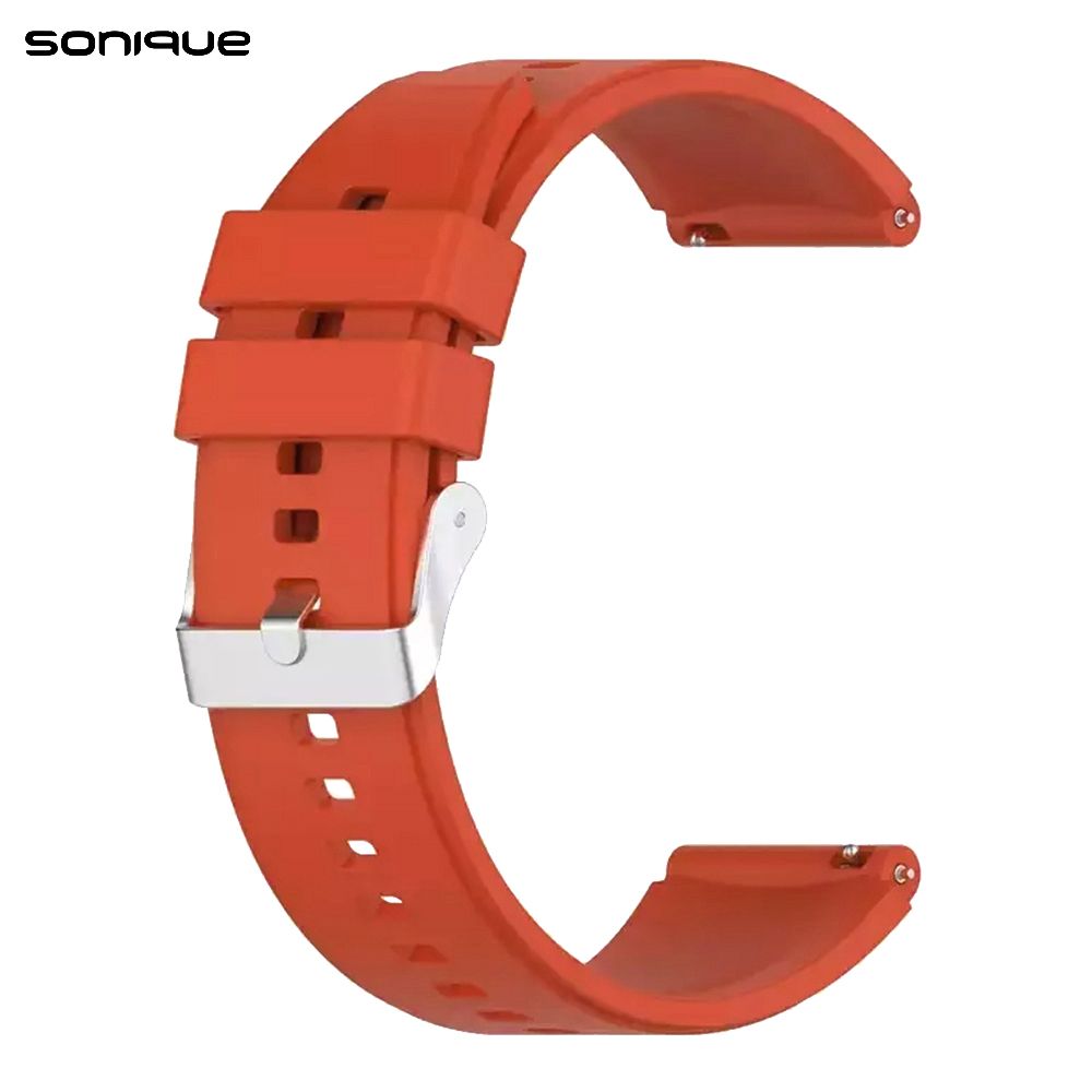 Λουράκι Σιλικόνης Smooth Band Sonique 22mm για Huawei Watch GT3/GT3 Pro 46mm/ GT2/GT2 Pro 46mm/ GT 42mm/46mm/GT 2e/3/3 Pro Κόκκινο