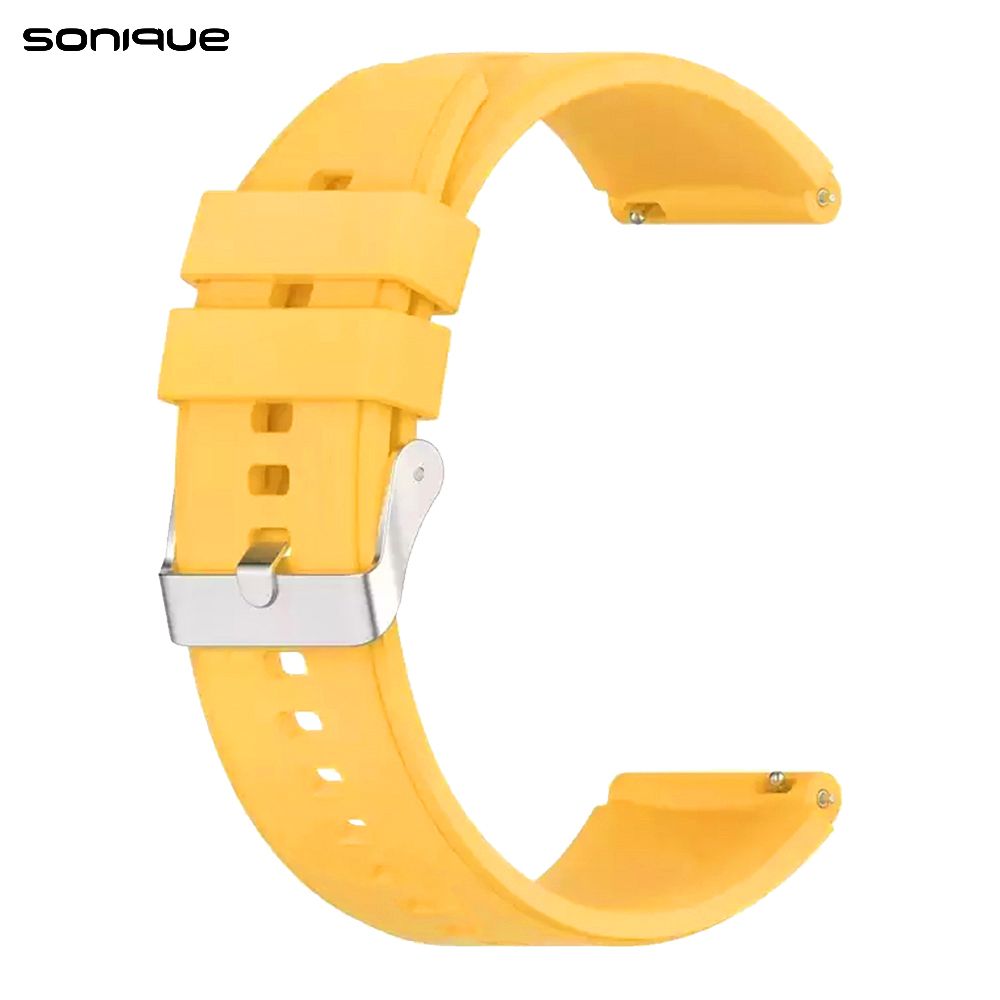 Λουράκι Σιλικόνης Smooth Band Sonique 22mm για Huawei Watch GT3/GT3 Pro 46mm/ GT2/GT2 Pro 46mm/ GT 42mm/46mm/GT 2e/3/3 Pro Πορτοκαλί Ανοιχτό