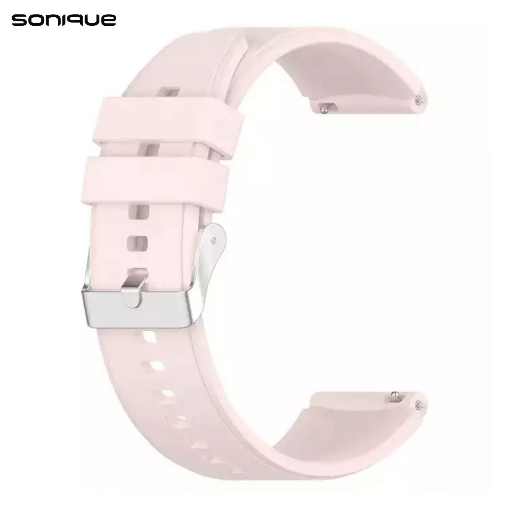 Λουράκι Σιλικόνης Smooth Band Sonique 22mm για Huawei Watch GT3/GT3 Pro 46mm/ GT2/GT2 Pro 46mm/ GT 42mm/46mm/GT 2e/3/3 Pro Ροζ