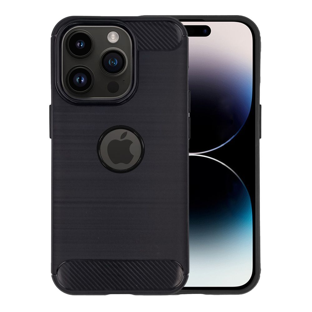 Θήκη Σιλικόνης Carbon TPU Fiber Brushed Apple iPhone 14 Pro Μαύρο