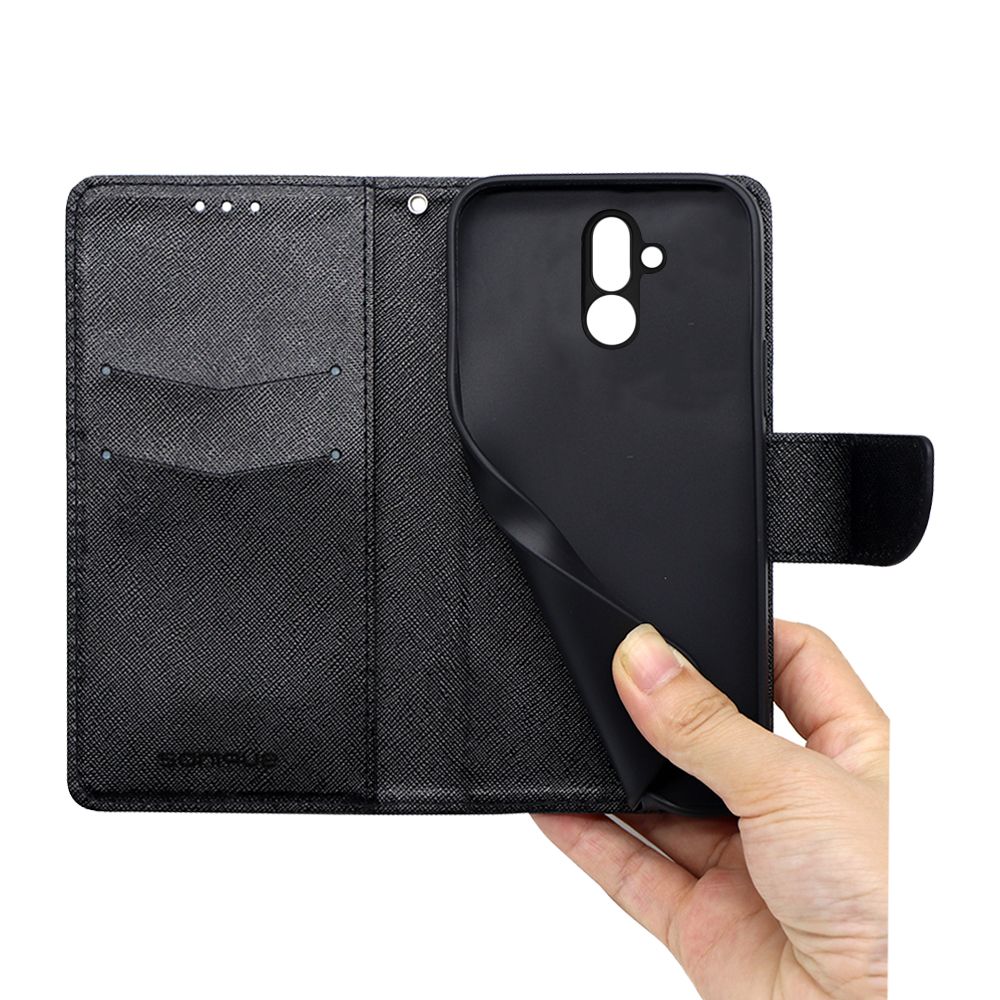 Θήκη Πορτοφόλι Sonique Trend Wallet Huawei Mate 20 Lite Μαύρο