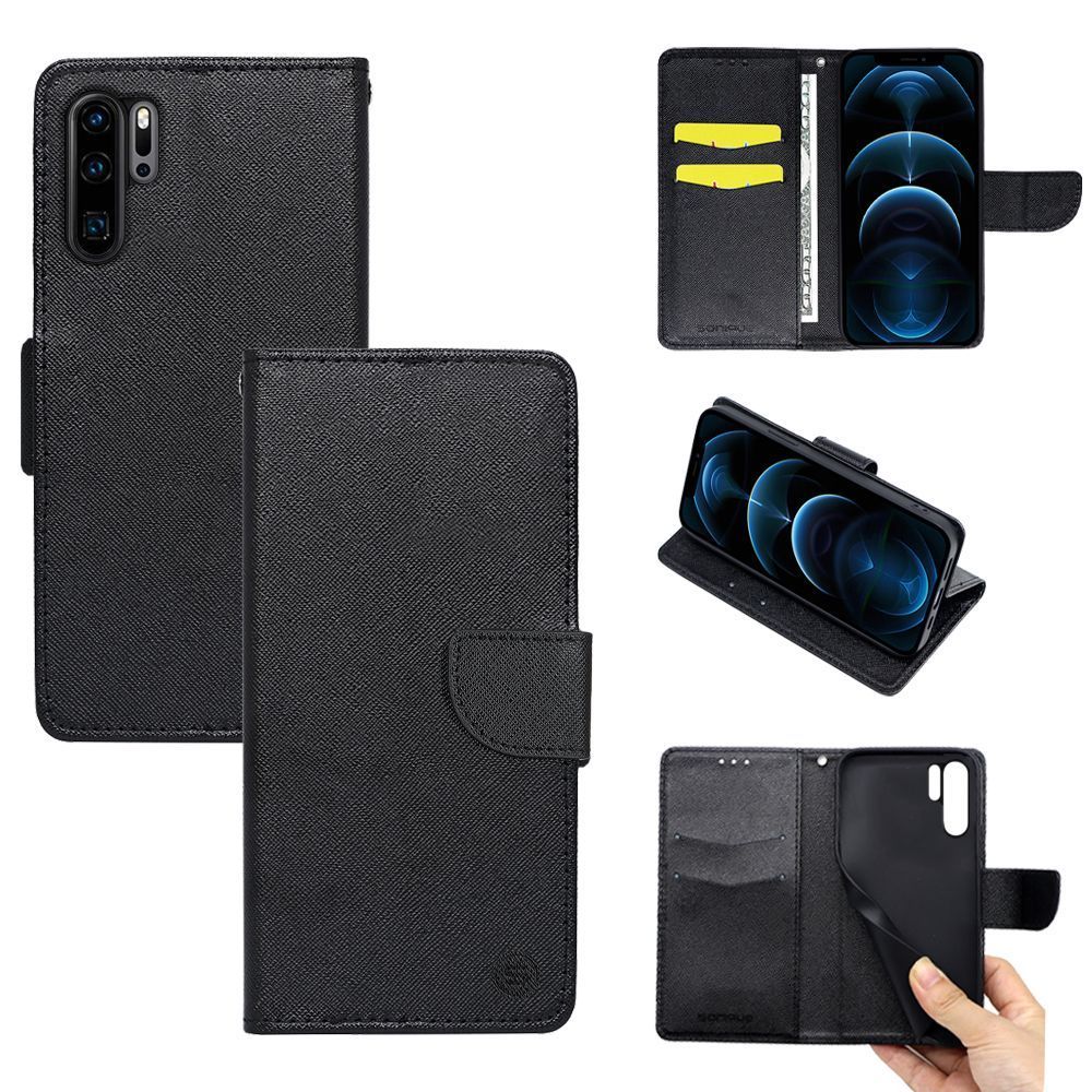 Θήκη Πορτοφόλι Sonique Trend Wallet Huawei P30 Pro Μαύρο