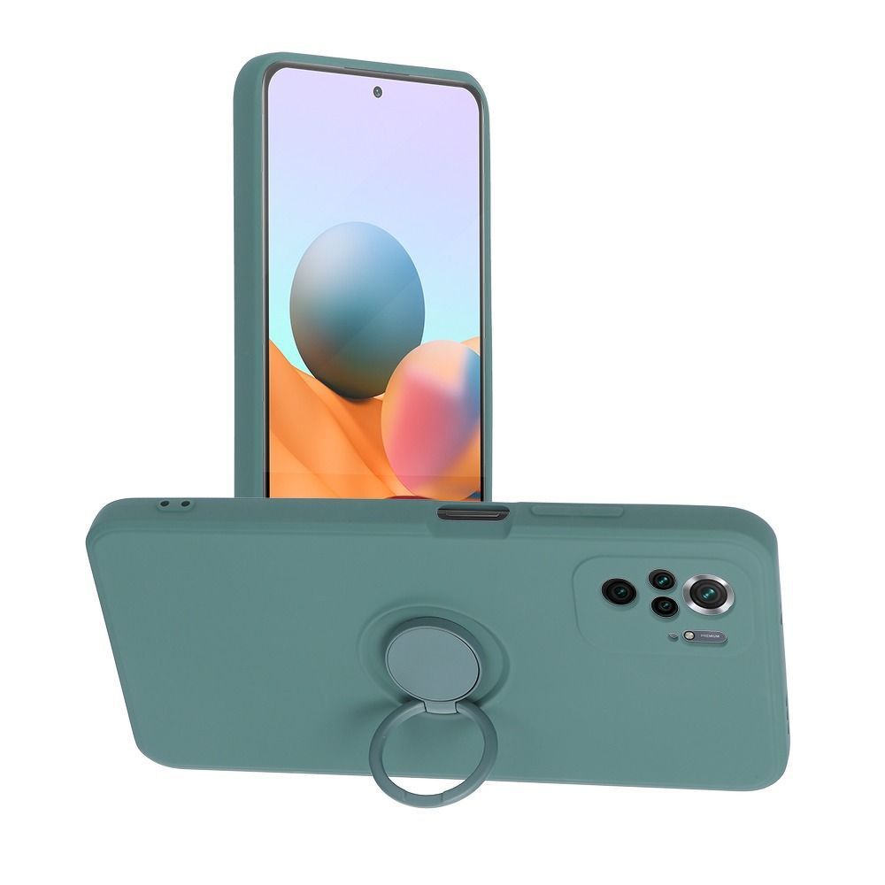 Θήκη Σιλικόνης Ring Case Xiaomi Redmi Note 11 4G / Redmi Note 11S Πράσινο Σκούρο