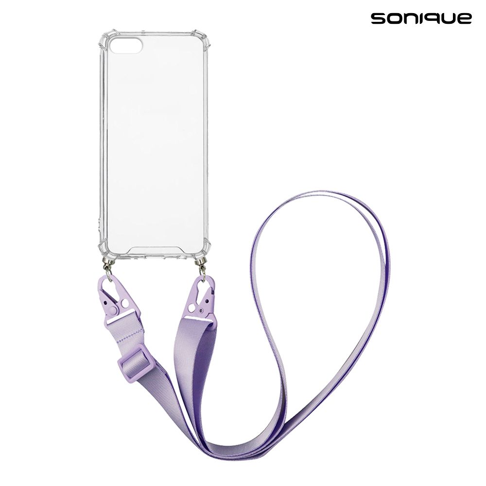 Θήκη Σιλικόνης με Strap Sonique Armor Clear Apple iPhone 7 / iPhone 8 / iPhone SE 2020 / iPhone SE 2022 Λιλά