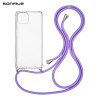 Θήκη Σιλικόνης με Κορδόνι Sonique Armor Clear Apple iPhone 14 Plus Λιλά