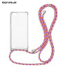 Θήκη Σιλικόνης με Κορδόνι Sonique Armor Clear Apple iPhone 7 / iPhone 8 / iPhone SE 2020 / iPhone SE 2022 Rainbow Κοραλλί