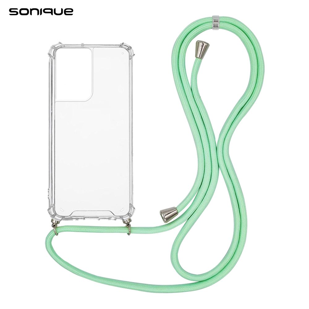 Θήκη Σιλικόνης με Κορδόνι Sonique Armor Clear Samsung Galaxy S21 Ultra Βεραμάν