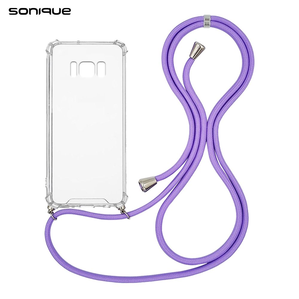 Θήκη Σιλικόνης με Κορδόνι Sonique Armor Clear Samsung Galaxy S8 Λιλά