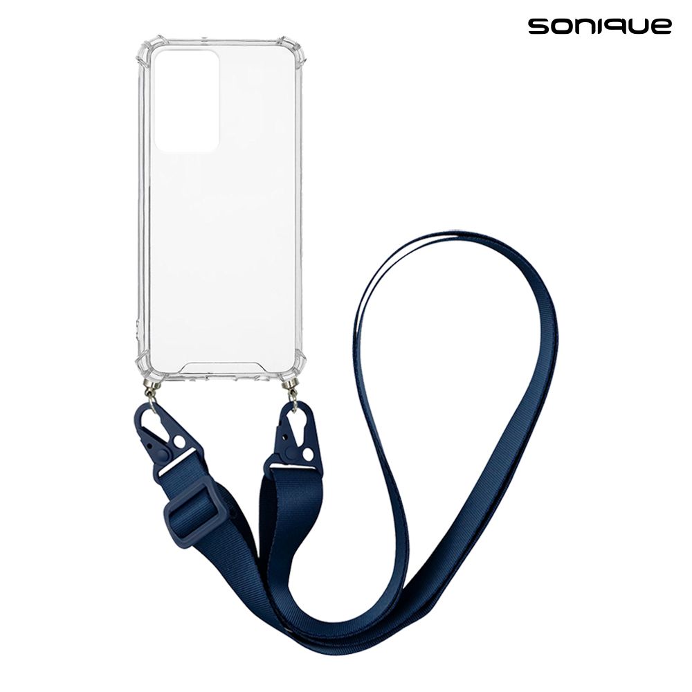 Θήκη Σιλικόνης με Strap Sonique Armor Clear Xiaomi Redmi Note 11 Pro Plus 5G Μπλε Σκούρο