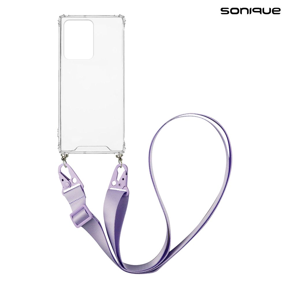 Θήκη Σιλικόνης με Strap Sonique Armor Clear Xiaomi Xiaomi 11T / Xiaomi 11T Pro Λιλά