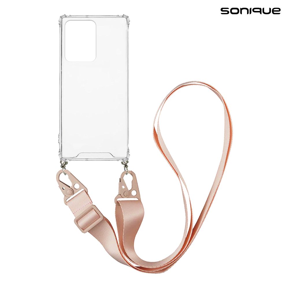 Θήκη Σιλικόνης με Strap Sonique Armor Clear Xiaomi Xiaomi 11T / Xiaomi 11T Pro Ροζ