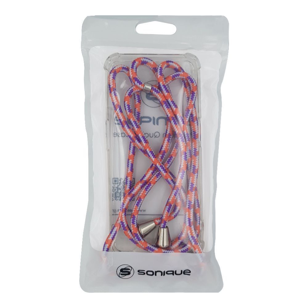 Θήκη Σιλικόνης με Κορδόνι Sonique Armor Clear Xiaomi Poco F4 5G Rainbow Κοραλλί