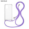 Θήκη Σιλικόνης με Κορδόνι Sonique Armor Clear Xiaomi Poco M5 Λιλά