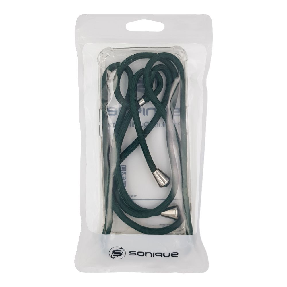 Θήκη Σιλικόνης με Κορδόνι Sonique Armor Clear Xiaomi Redmi 9T Πράσινο Σκούρο