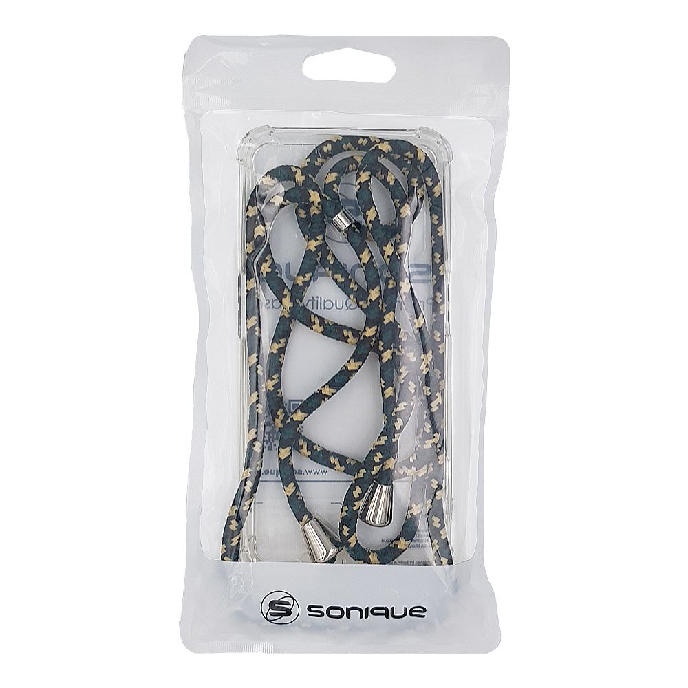 Θήκη Σιλικόνης με Κορδόνι Sonique Armor Clear Xiaomi Redmi 9T Rainbow Πράσινο