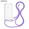 Θήκη Σιλικόνης με Κορδόνι Sonique Armor Clear Xiaomi Redmi Note 8 / Redmi Note 8 2021 Λιλά