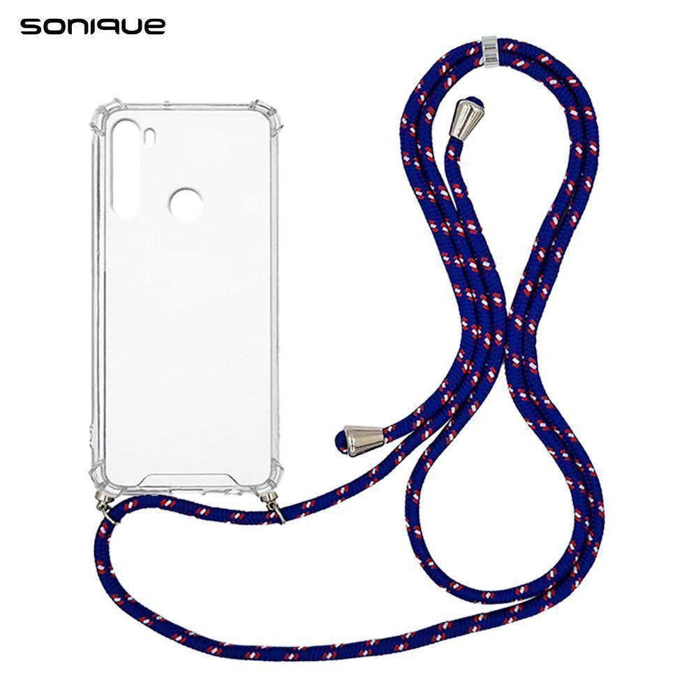 Θήκη Σιλικόνης με Κορδόνι Sonique Armor Clear Xiaomi Redmi Note 8T Rainbow Μπλε