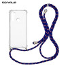Θήκη Σιλικόνης με Κορδόνι Sonique Armor Clear Xiaomi Redmi Note 8T Rainbow Μπλε